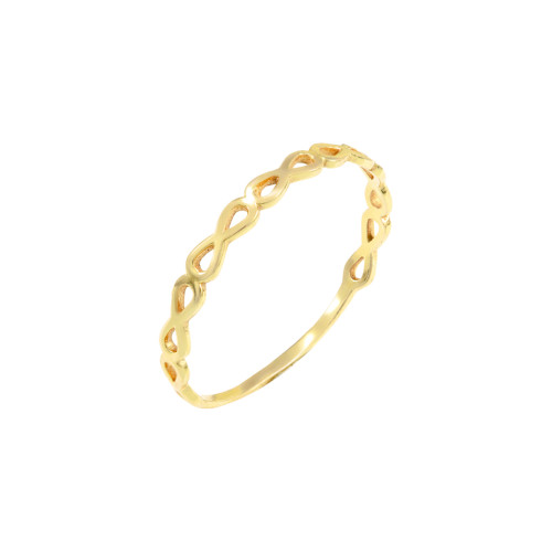 Anel Infinito de Ouro 18k