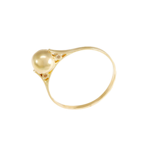 Anel Bola 6 mm de Ouro 18k