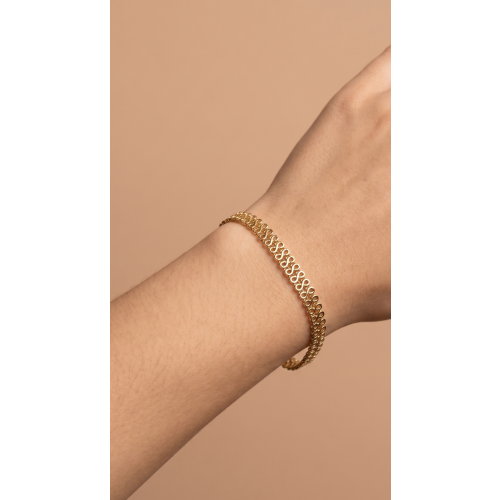 Pulseira Lacraia 5 mm de Ouro 18k