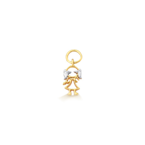 Pingente Boneco Anel Menina de Ouro 18K