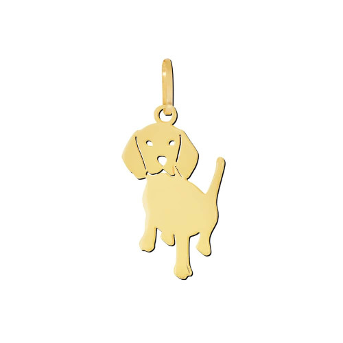 Pingente Pet Cachorro Beagle de Ouro 18k