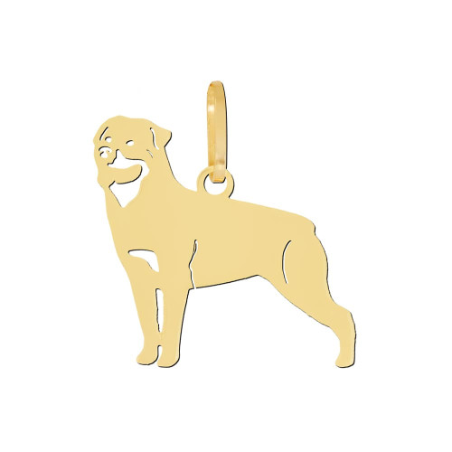 Pingente Pet Cachorro Rottweiler de Ouro 18k