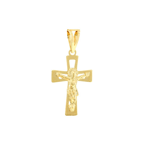 Pingente Crucifixo 2 cm com Cristo de Ouro 18k