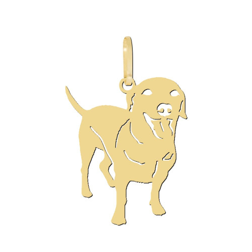 Pingente Pet Cachorro Vira Lata de Ouro 18k