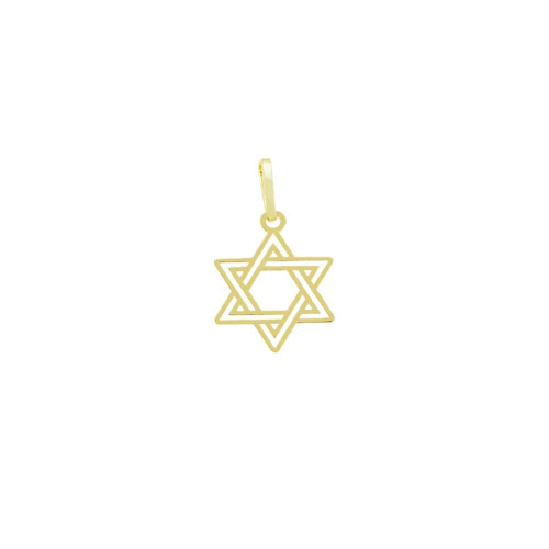 Pingente Estrela de Davi 1,6 cm de Ouro 18k