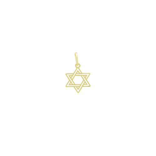 Pingente Estrela de Davi 1,2 cm de Ouro 18k