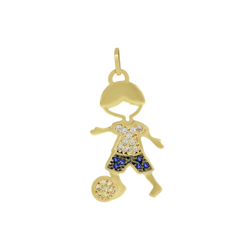 Pingente Boneco Menino 2 cm de Ouro 18k