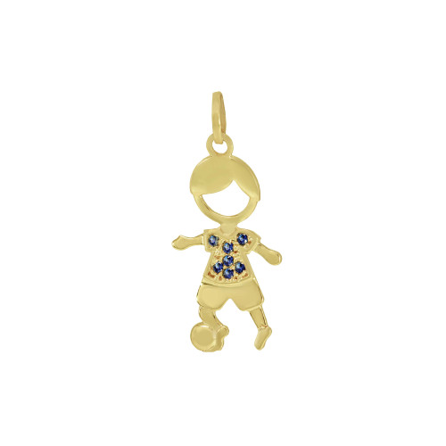 Pingente Boneco Menino 2 cm de Ouro 18k