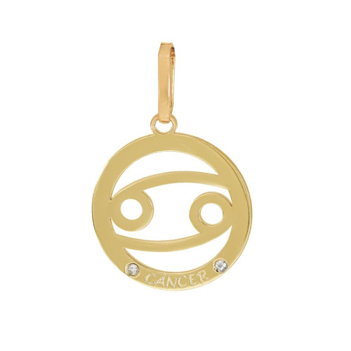 Pingente de Signo Câncer de Ouro 18k