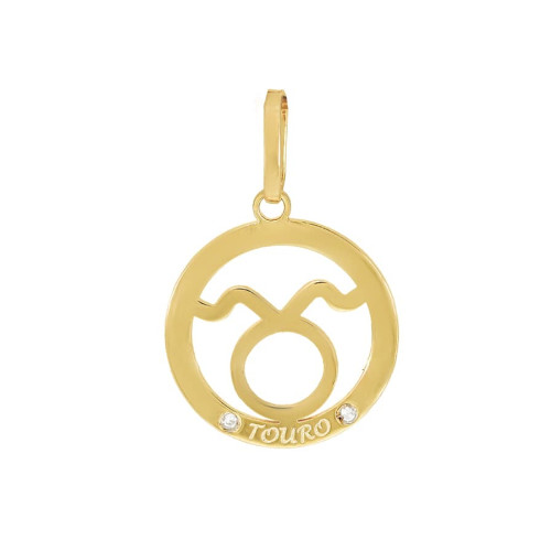 Pingente de Signo Touro de Ouro 18k