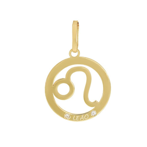 Pingente de Signo Leão de Ouro 18k