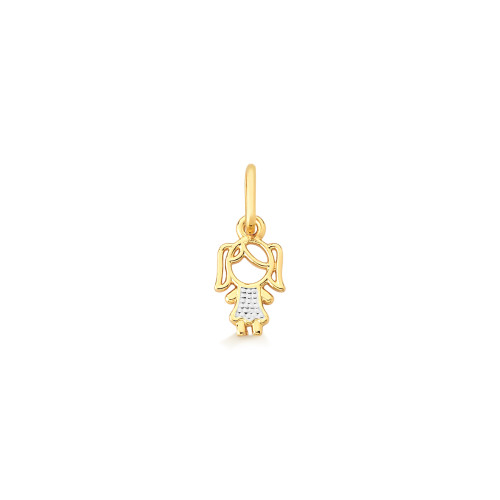 Pingente Boneco Menina de Ouro 18K