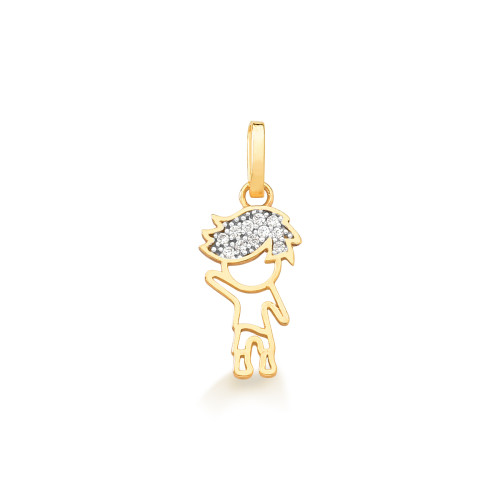 Pingente Boneco Menino de Ouro 18K