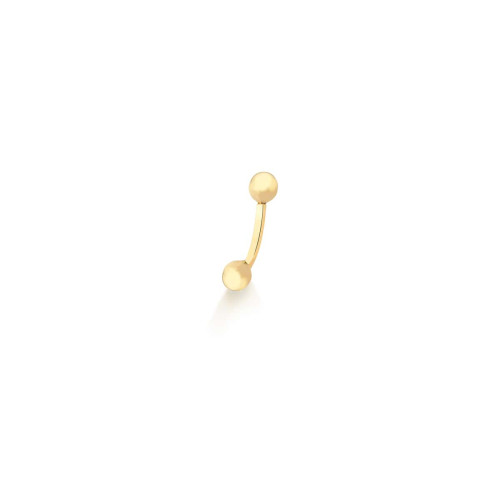 Piercing De Sobrancelha De Ouro 18k Bananinha 1,5 Cm