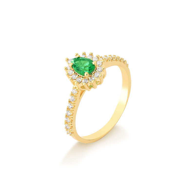 【【❤︎Anela❤︎】】  Zenaida Platinum Asscher Cut Green Beryl and Diamond Ring