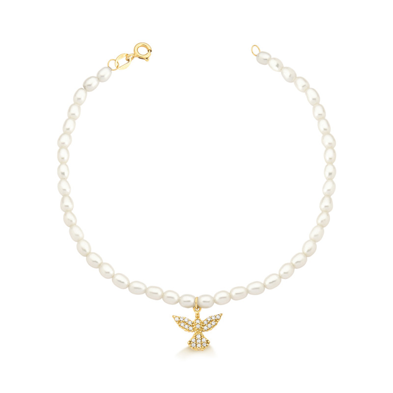 Pulseira_Pérola_e_Espirito_Santo_de_Ouro_18K