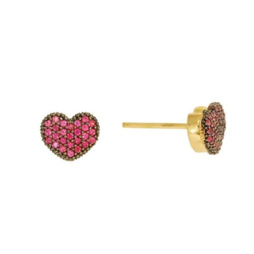Brinco_de_Coração_Com_Pedras_de_Ouro_18k