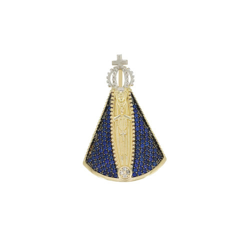 Pingente_Nossa_Senhora_Aparecida_3,8_cm_Com_Pedras_De_Ouro_18K