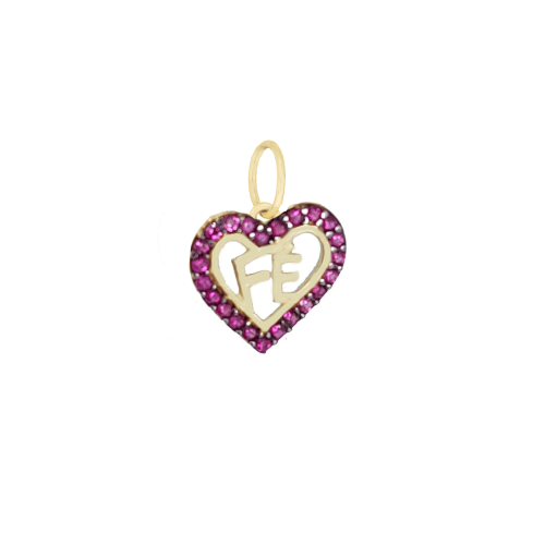 Pingente_Coração_Fé_1_cm_com_Pedras_de_Ouro_18k